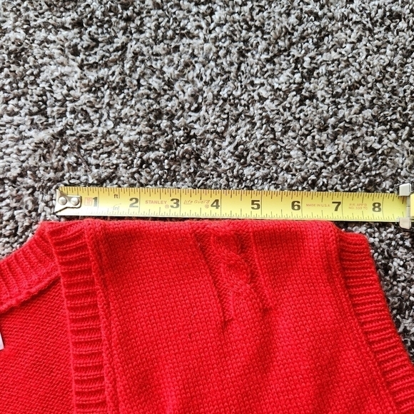 Pendleton Red Cable Knit Vest - Picture 9 of 9